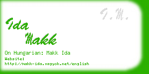 ida makk business card